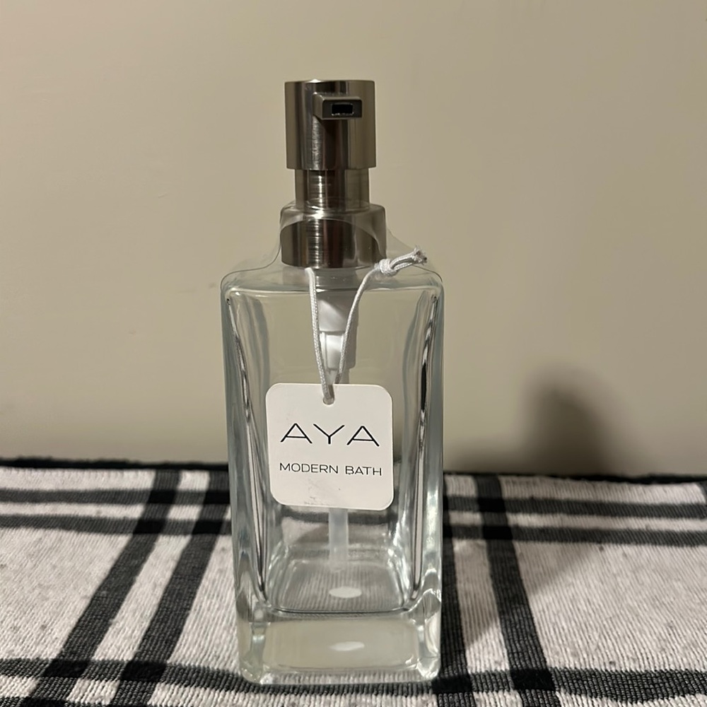 AYA Modern Bath Glass Soap Dispenser